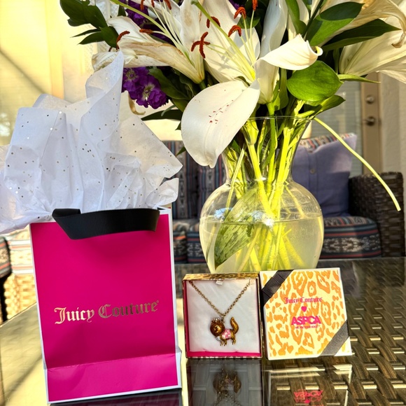 NWT JUICY Couture ASPCA Pomeranian Pave Necklace ~ ADORABLE! - Picture 2 of 5